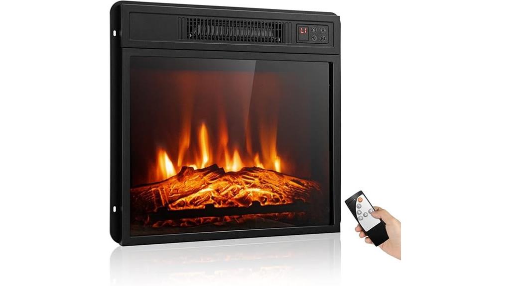 18 inch electric fireplace insert