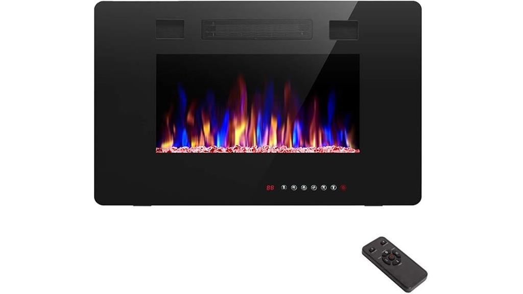 30 inch recessed wall fireplace