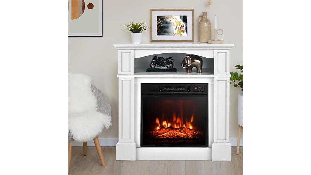 32 inch electric fireplace mantel