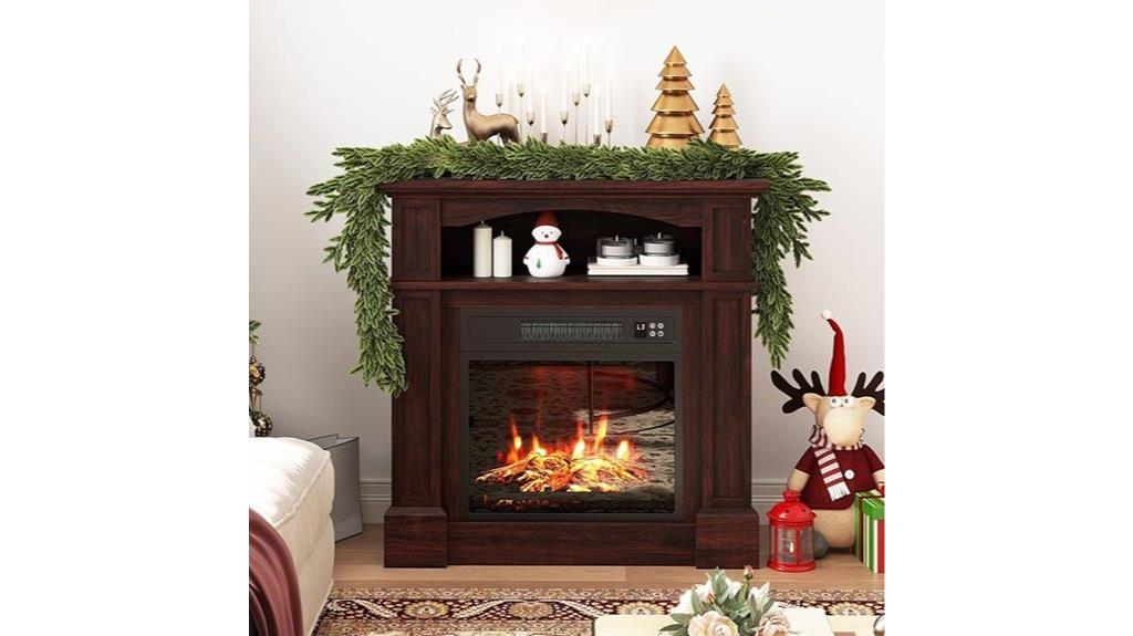32 inch electric fireplace mantel