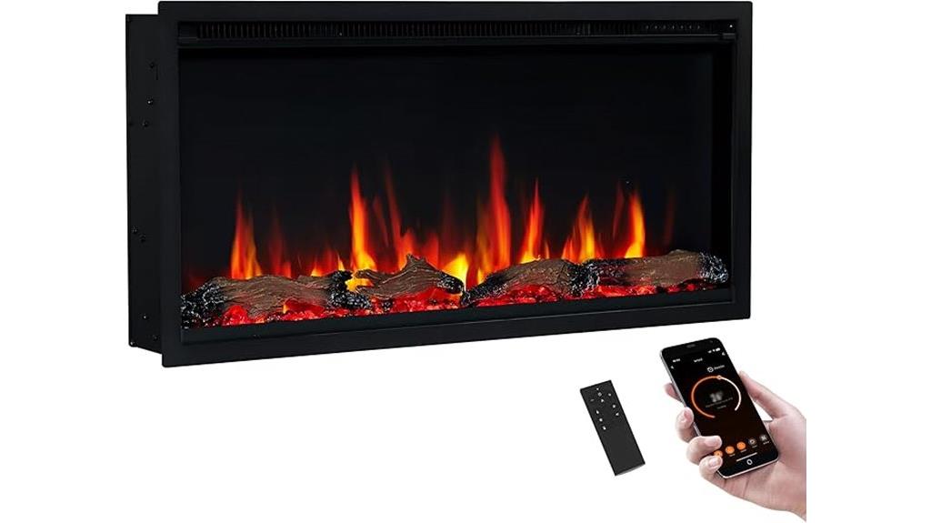 36 inch electric fireplace