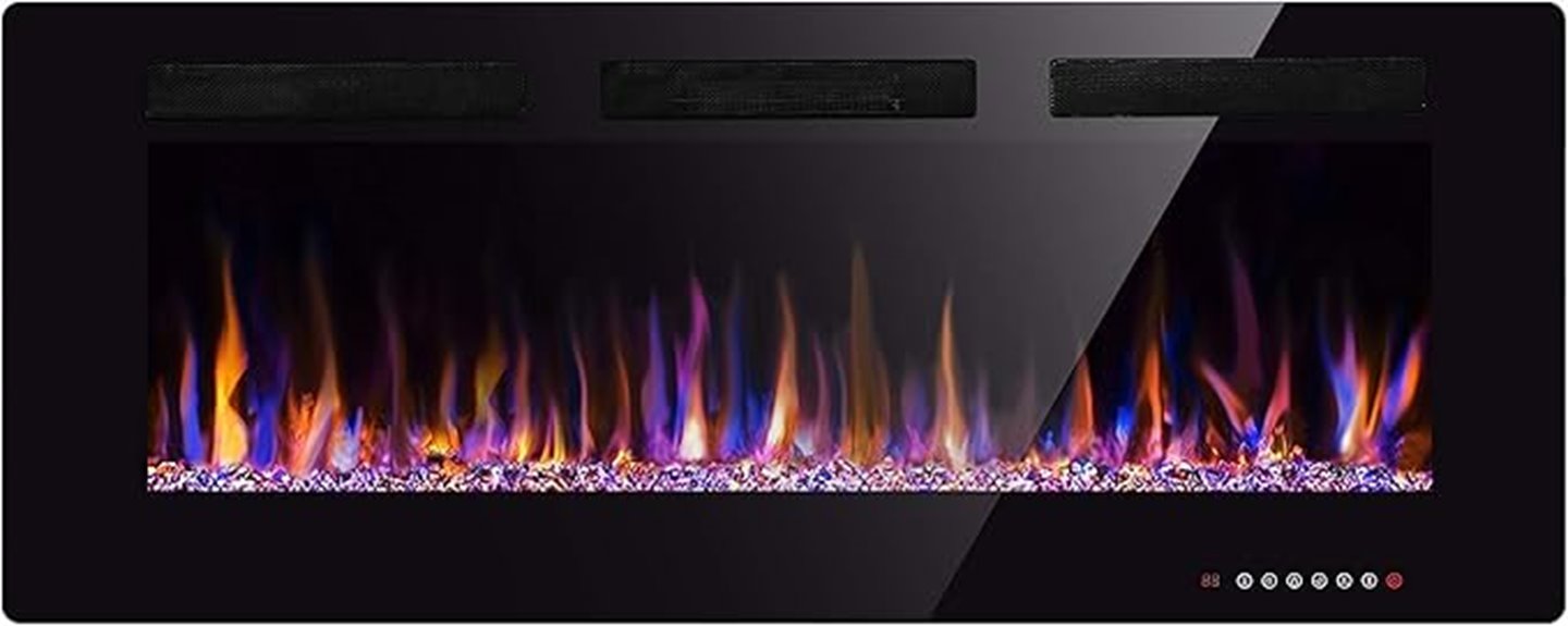 36 inch recessed electric fireplace