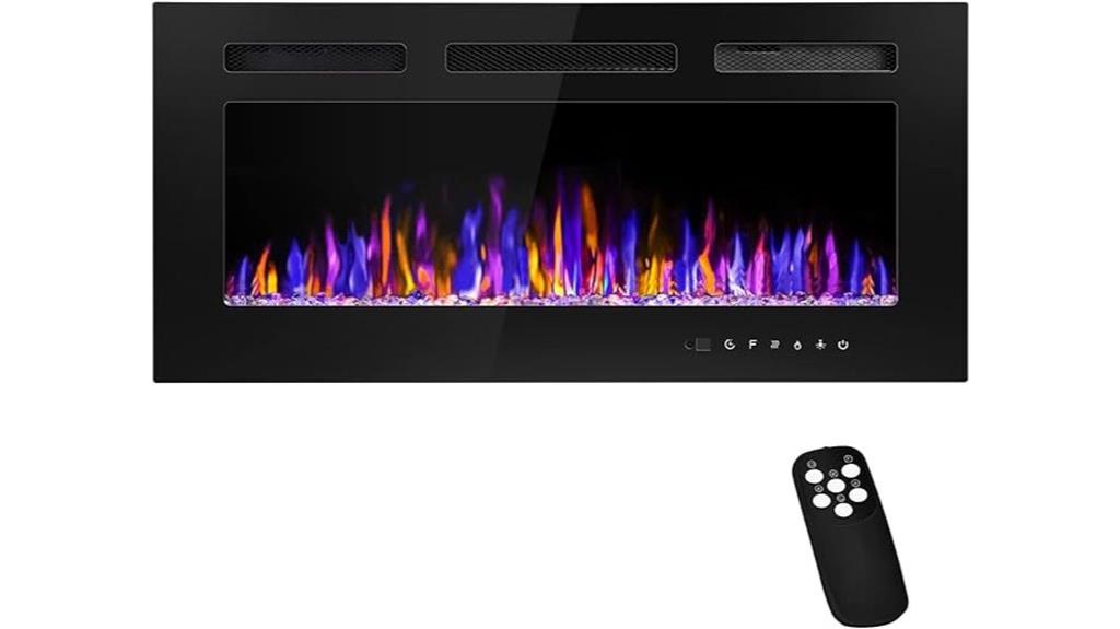 36 inch wall mounted fireplace