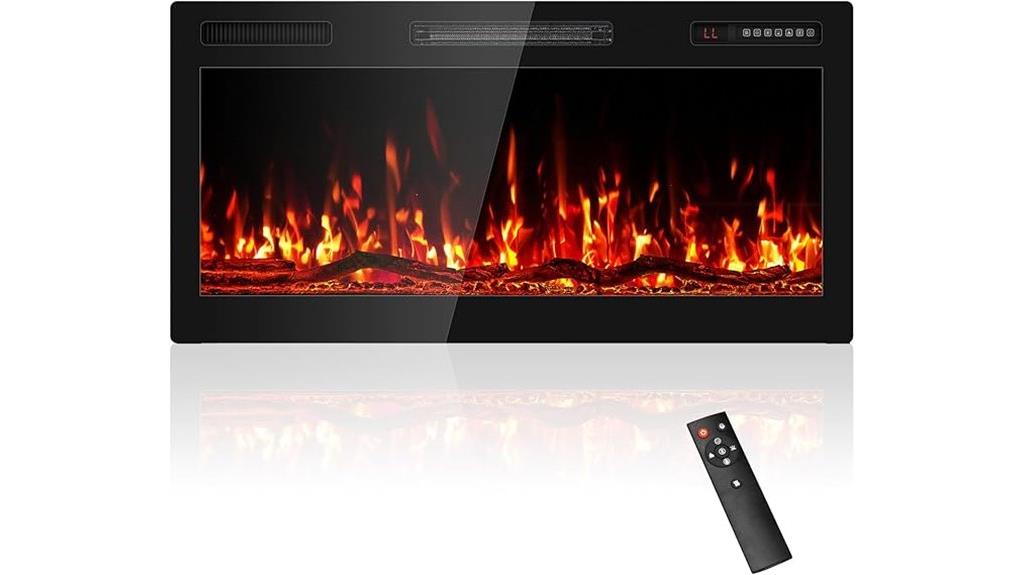 36 inch wall mounted fireplace