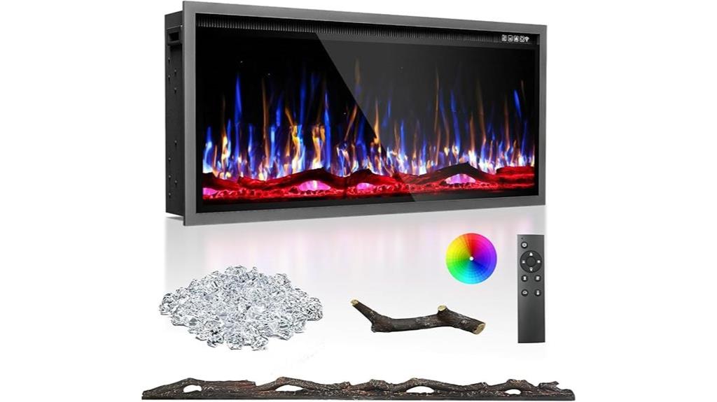 42 inch electric fireplace