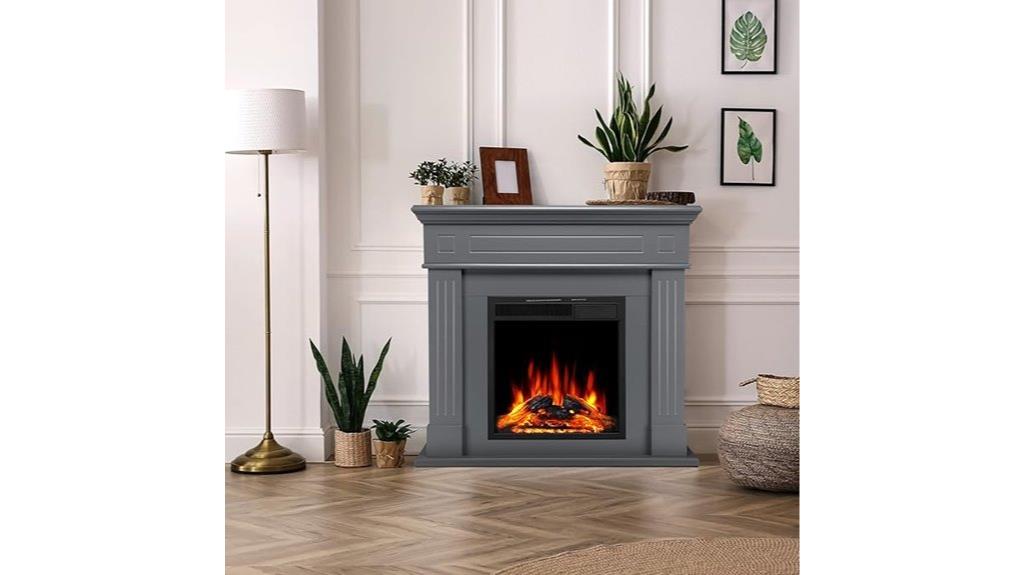43 inch electric fireplace mantel