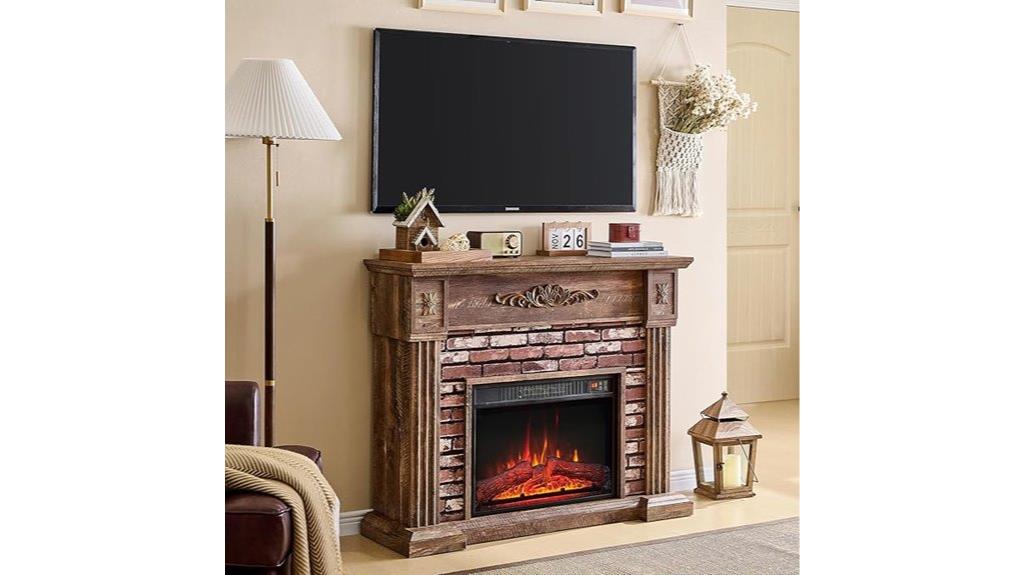 43 inch fireplace with remote