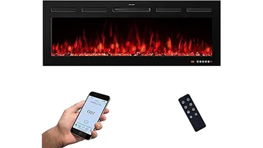 45 inch electric fireplace