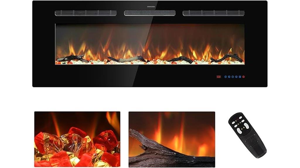 45 inch remote touch fireplace