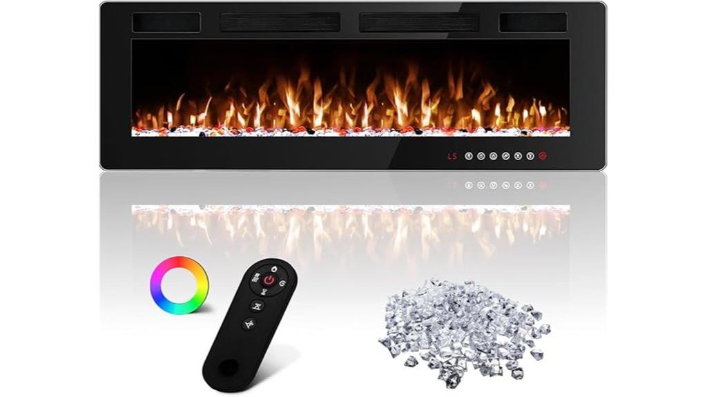 50 inch adjustable flame fireplace