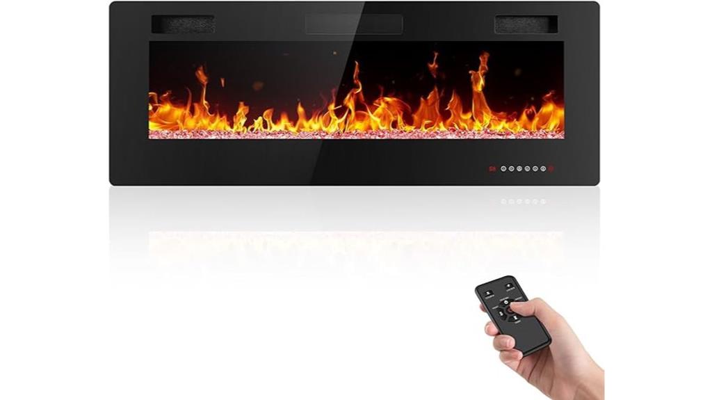 50 inch remote controlled fireplace