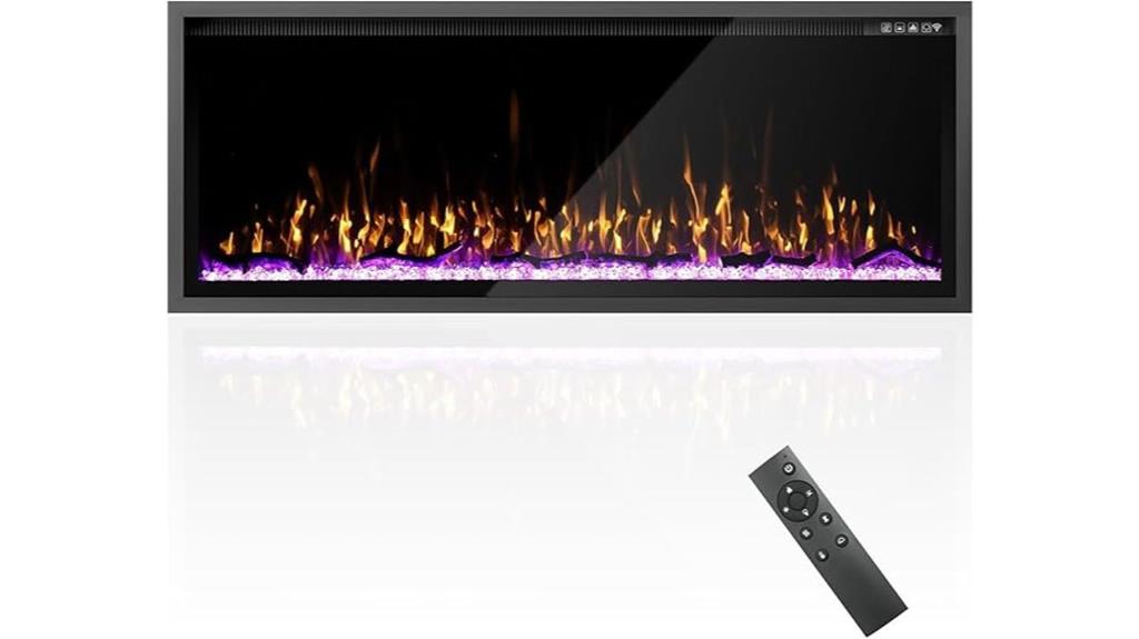 50 inch remote controlled fireplace