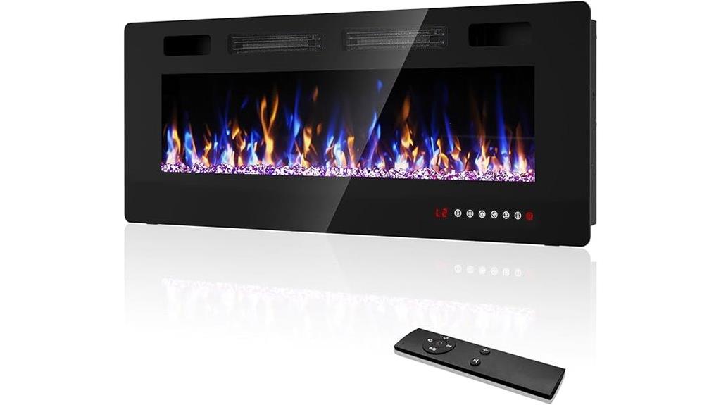 50 inch wall fireplace