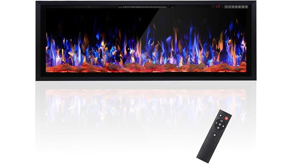 50 inch wall mounted fireplace