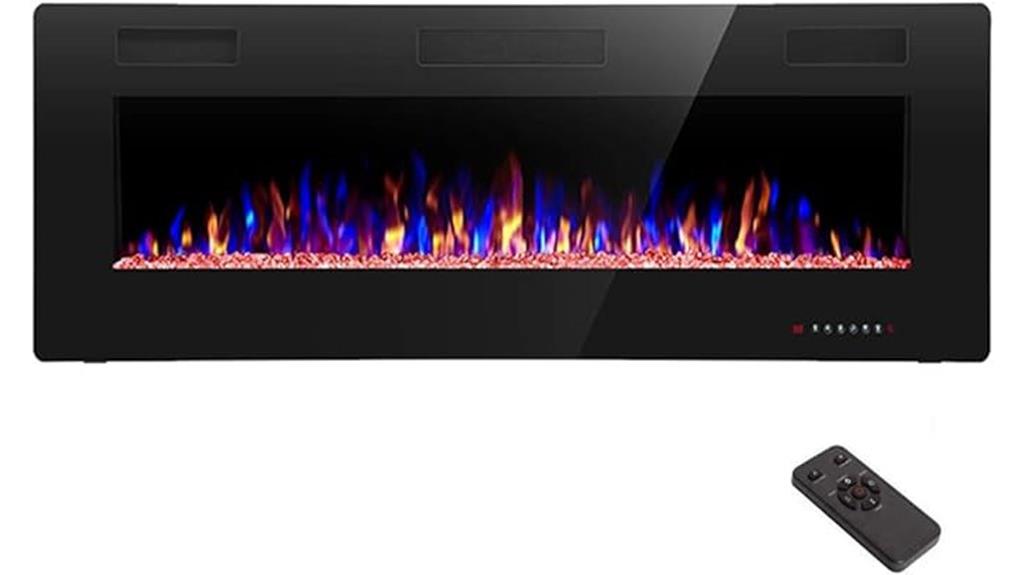 50 inch wall mounted fireplace