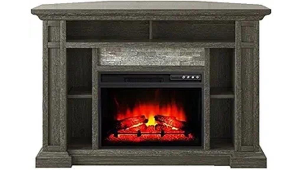 50 inch wide corner fireplace