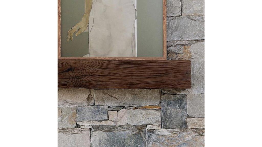 60 inch concrete mantel shelf