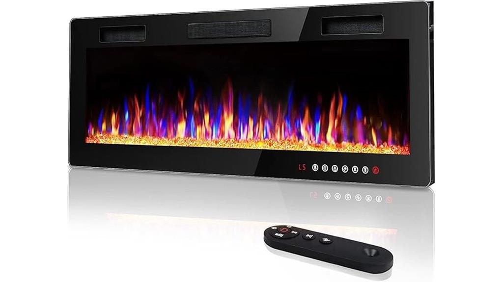 60 inch remote touchscreen fireplace