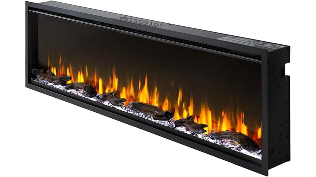 60 inch smart electric fireplace