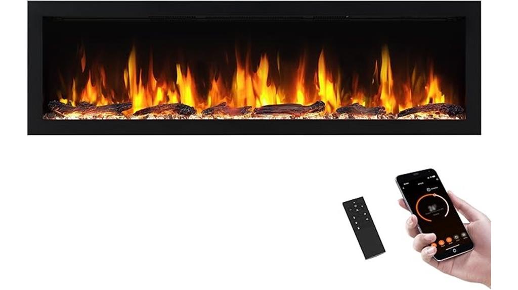 60 inch smart electric fireplace