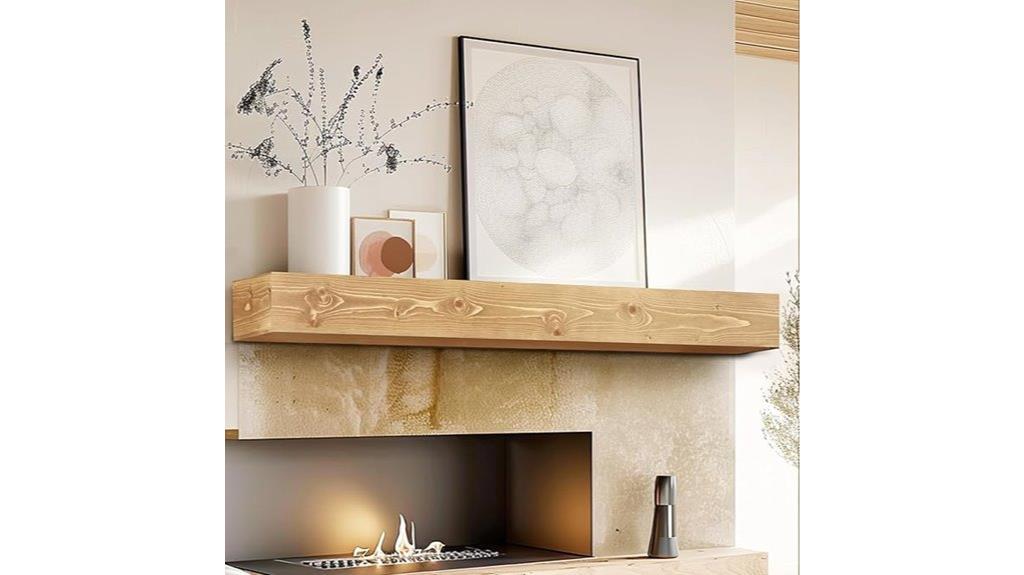 60 inch wooden fireplace mantel