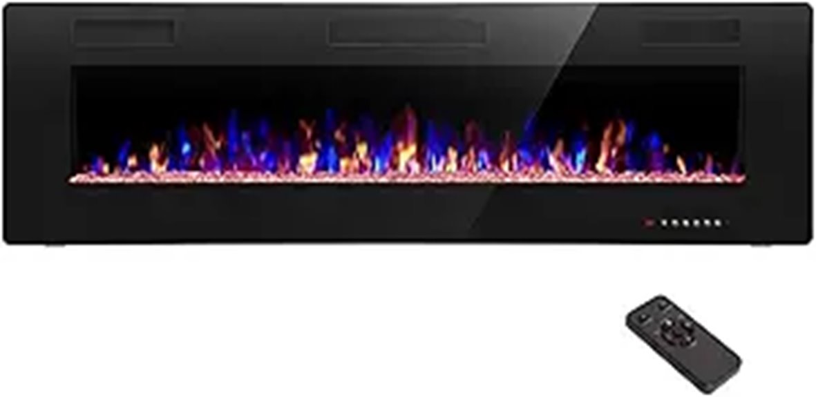 68 inch wall mount fireplace