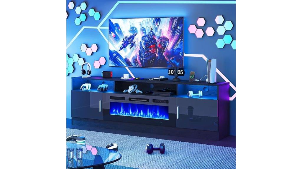 70 inch fireplace tv stand