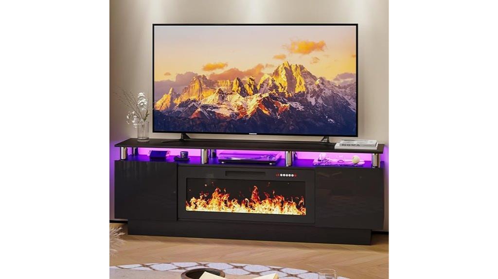 70 inch fireplace tv stand