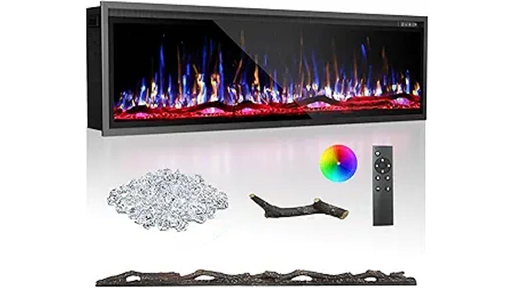 72 inch electric fireplace
