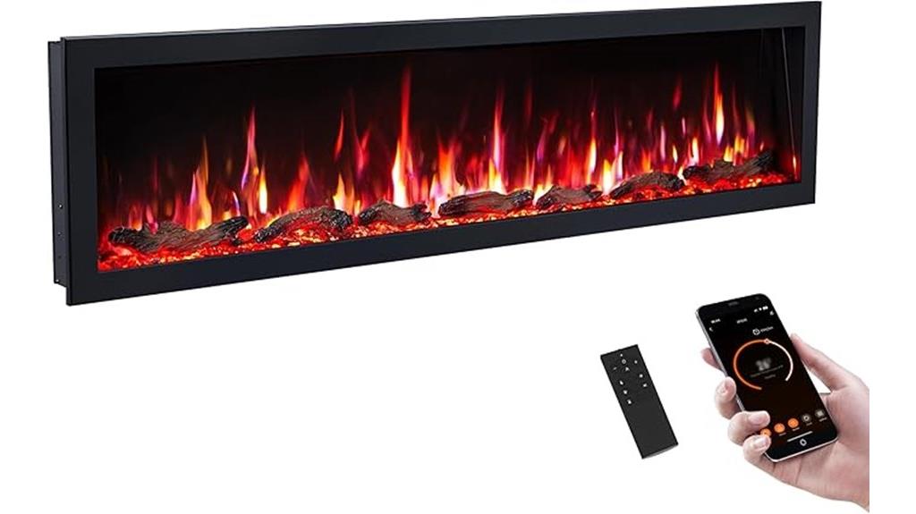 72 inch electric fireplace
