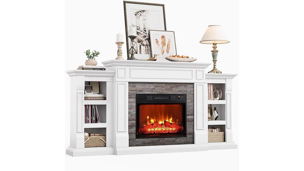 72 inch modern fireplace console