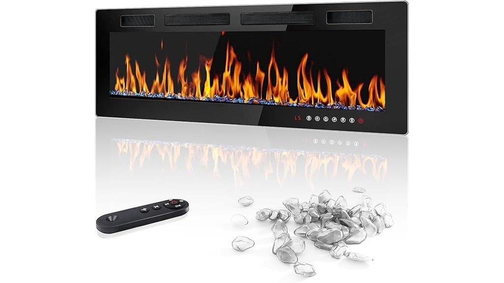 72 inch remote controlled fireplace