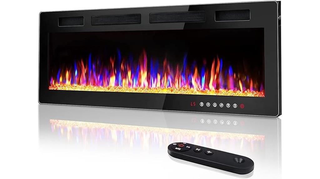 72 inch remote fireplace