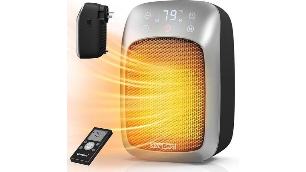 800w wall heater remote