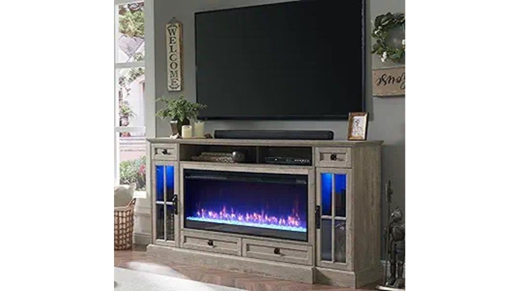 80 inch fireplace tv stand