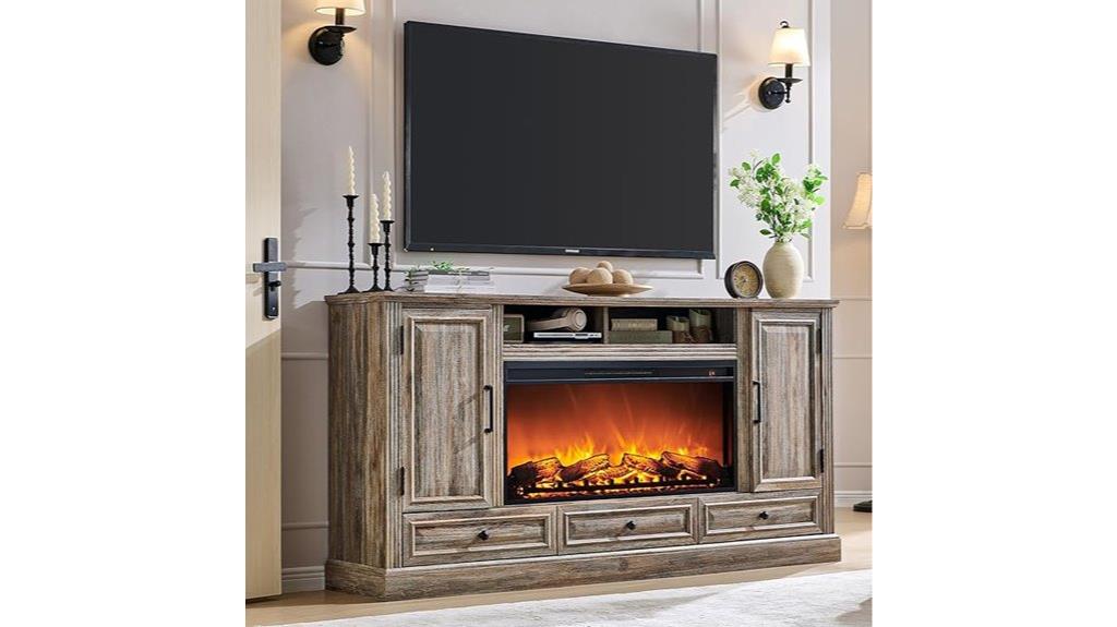80 inch fireplace tv stand