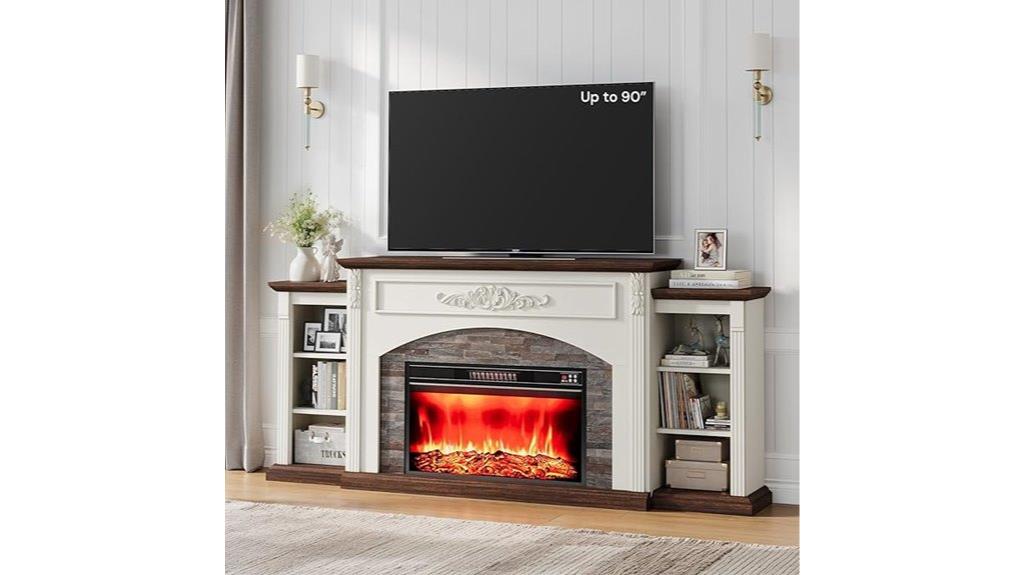 80 inch fireplace with tv