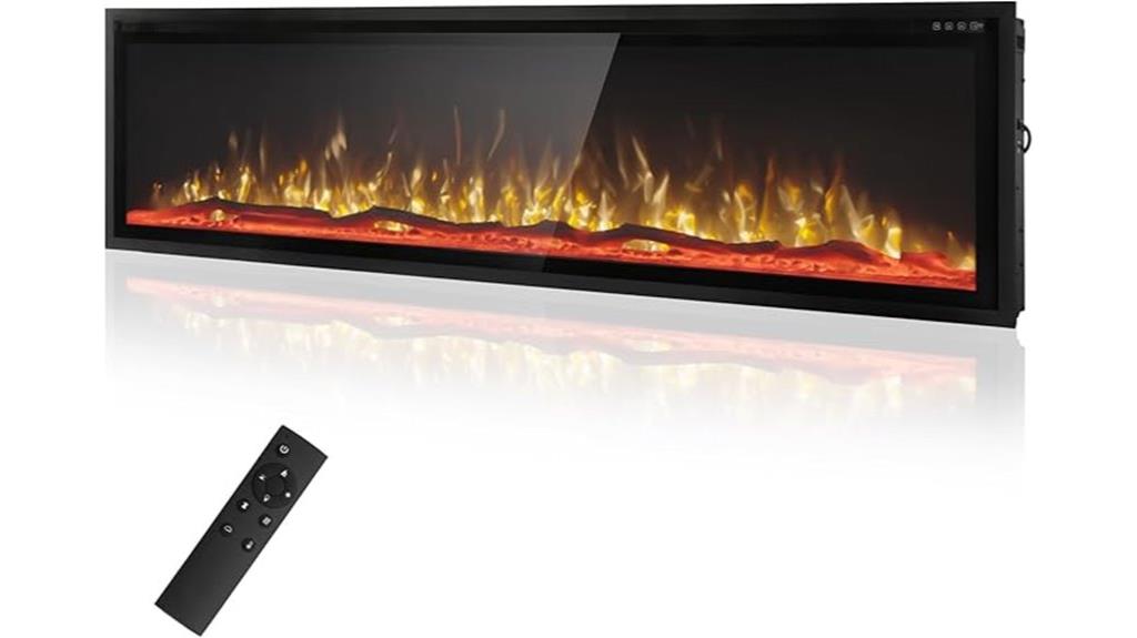 adjustable wall mount fireplace