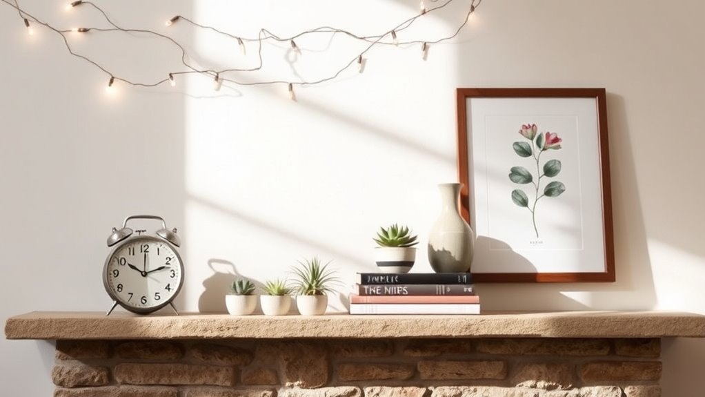 affordable creative mantel styling