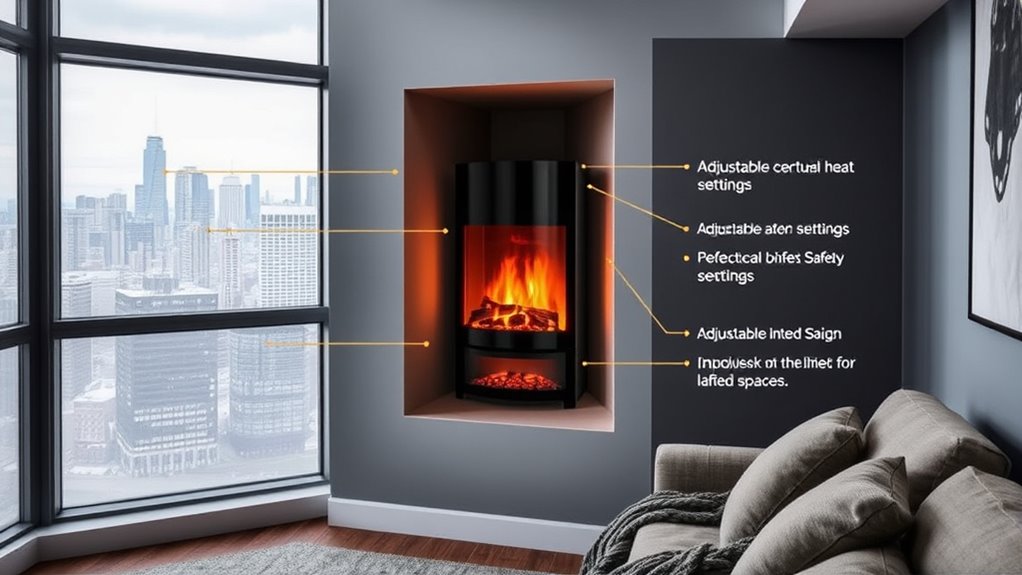 apartment corner fireplace essentials