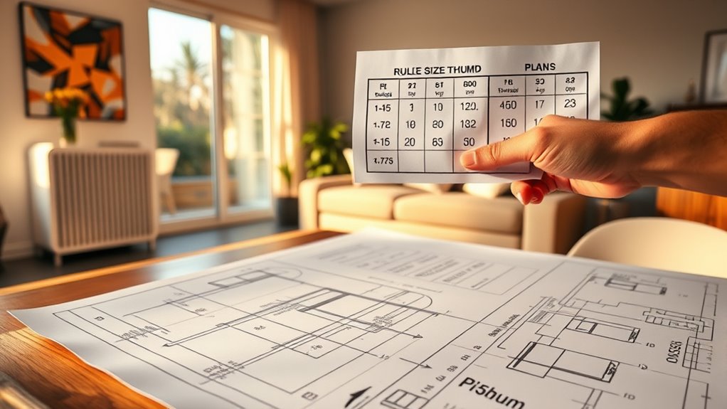 avoid simplistic room sizing