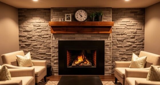 basement fireplace mantel ideas