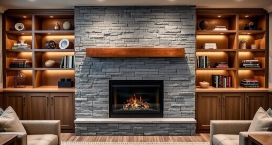 basement fireplace surround ideas
