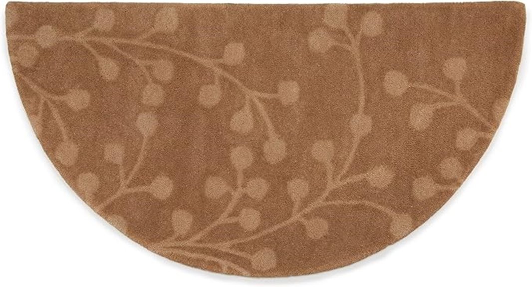 beige wool hearth rug
