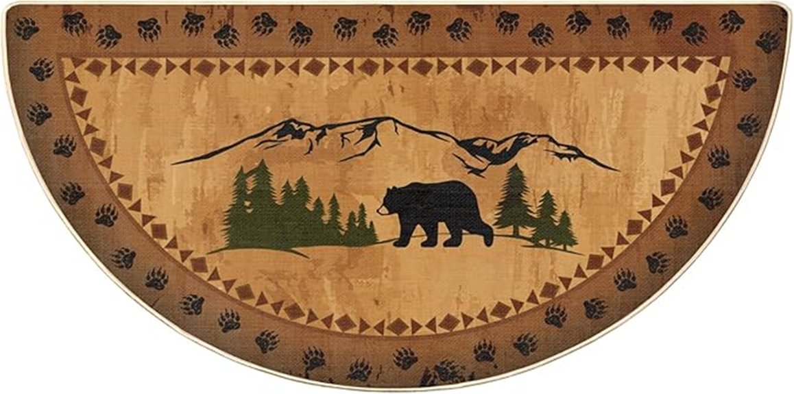 birch bear fireplace rug