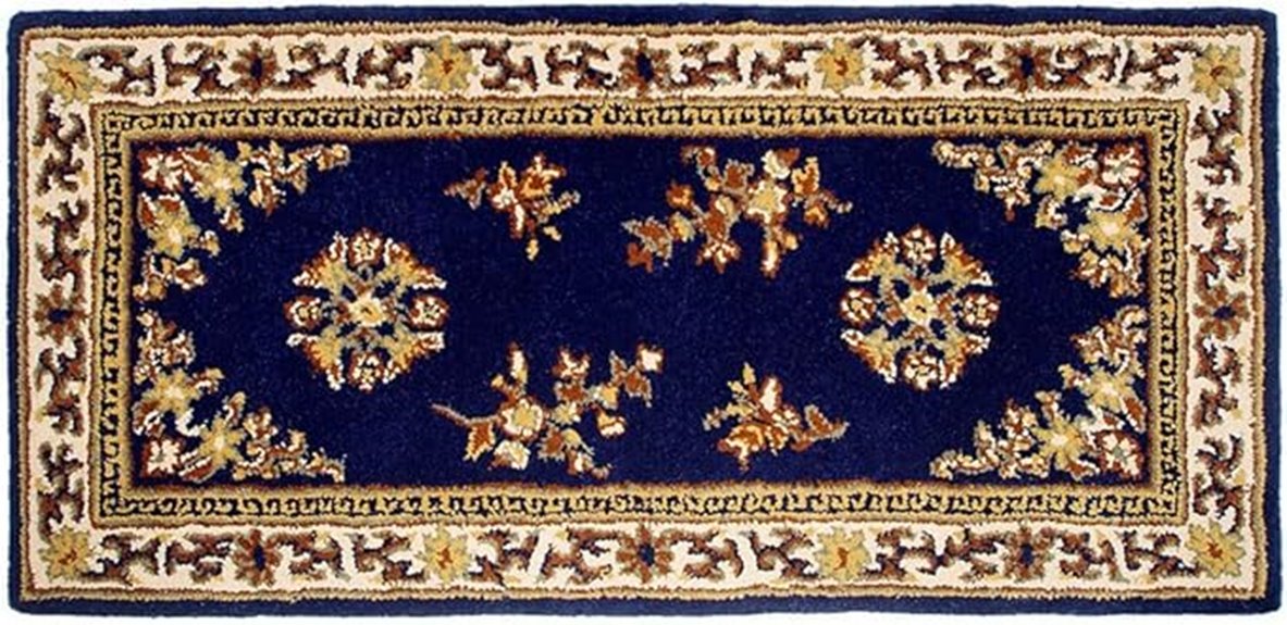 blue oriental wool rug