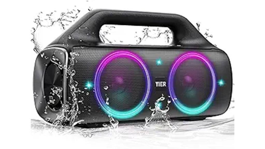 bluetooth waterproof speaker with lights