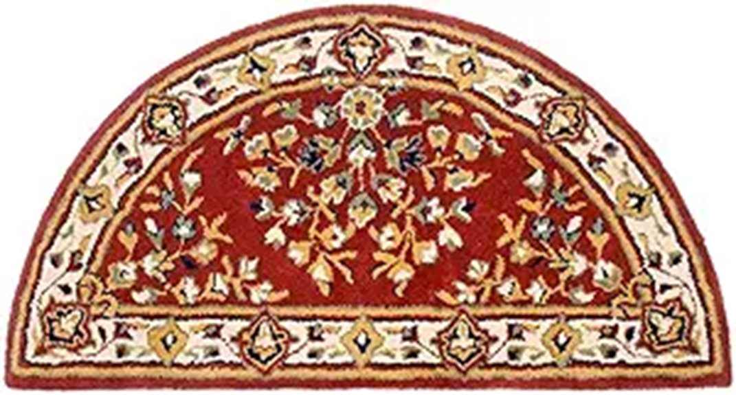 burgundy wool hearth rug