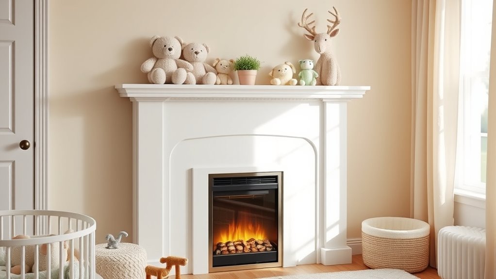 child safe nursery mantel