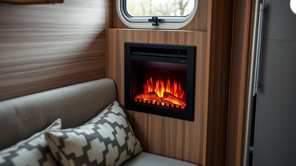 choosing rv corner fireplace